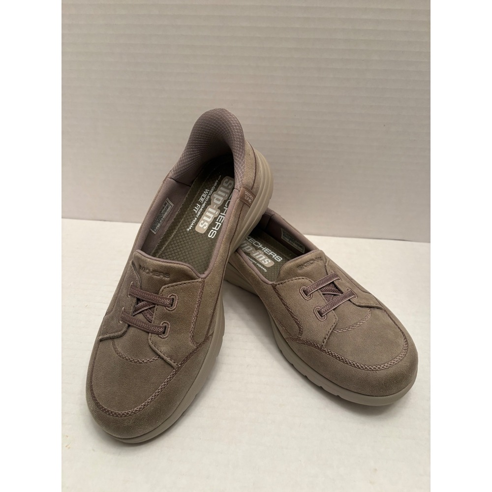 Skechers Slip-ins On-the-GO Flex Taupe Wide Fit Loafers 136545W Mens 7.5
